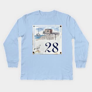 Number 28 Kids Long Sleeve T-Shirt